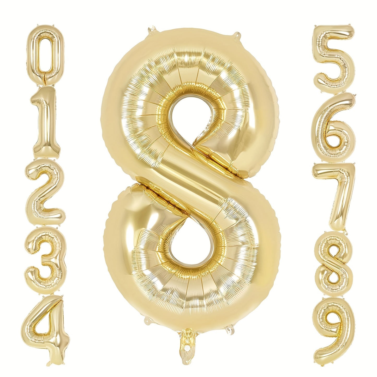 Large 40 Inch Golden Metallic Aluminum Film Balloons - No Electricity Needed Party Decoration for Birthdays, Anniversaries, New Year Celebrations - Suitable for Ages 14+, Set of 1