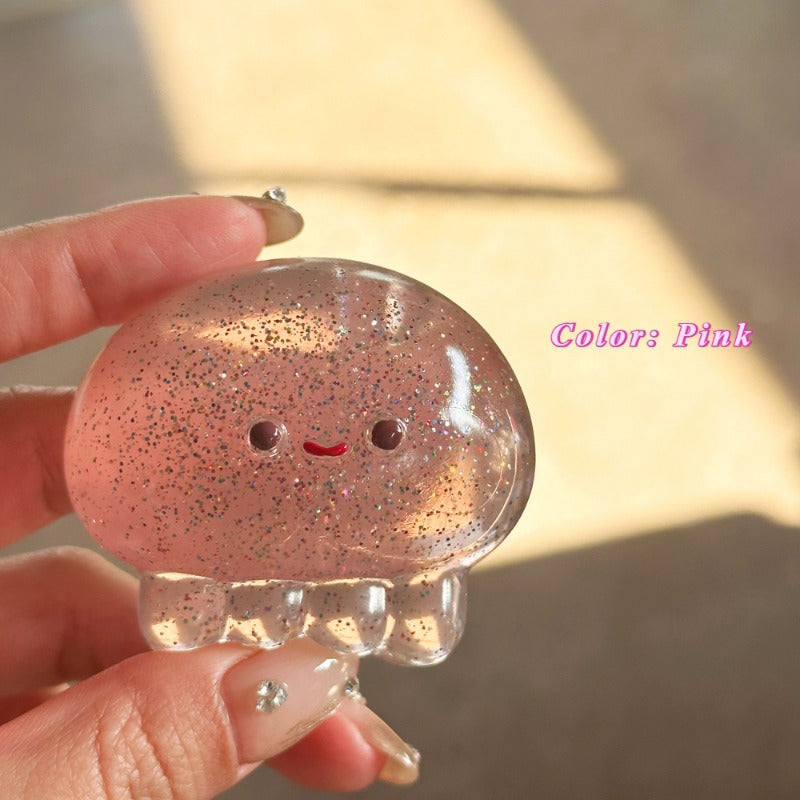 [Squishy Jellyfish Toys] Transparent Squishy Cute Jellyfish Toys | Perfect for Christmas, Halloween, And Easter Egg Hunt Party Favors, Easter Basket Fillers, Toys for Easter Parties, And Supplies for Easter Prizes That Can Fi