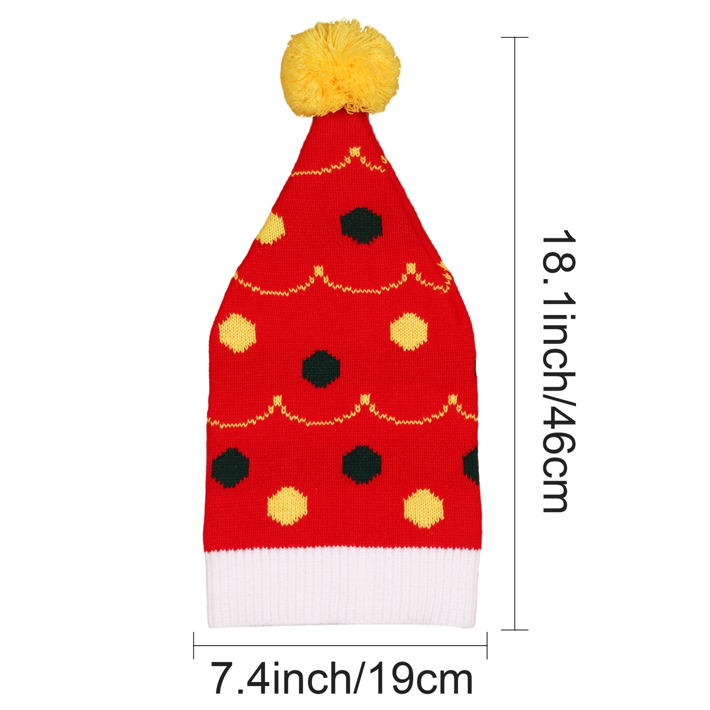 1pc Festive Santa Hat with Colorful Polka Dot Design -