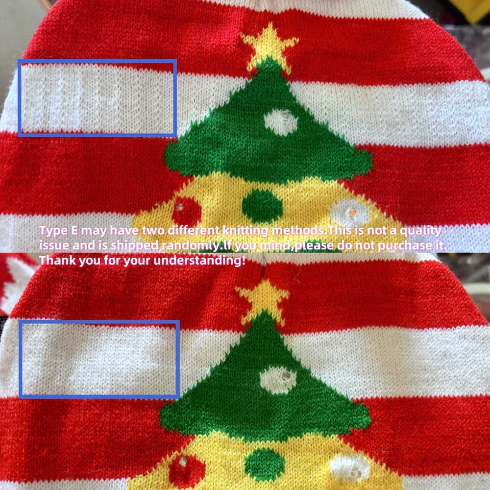 1pc Cartoon Jacquard Double-Layer Knitted Hat