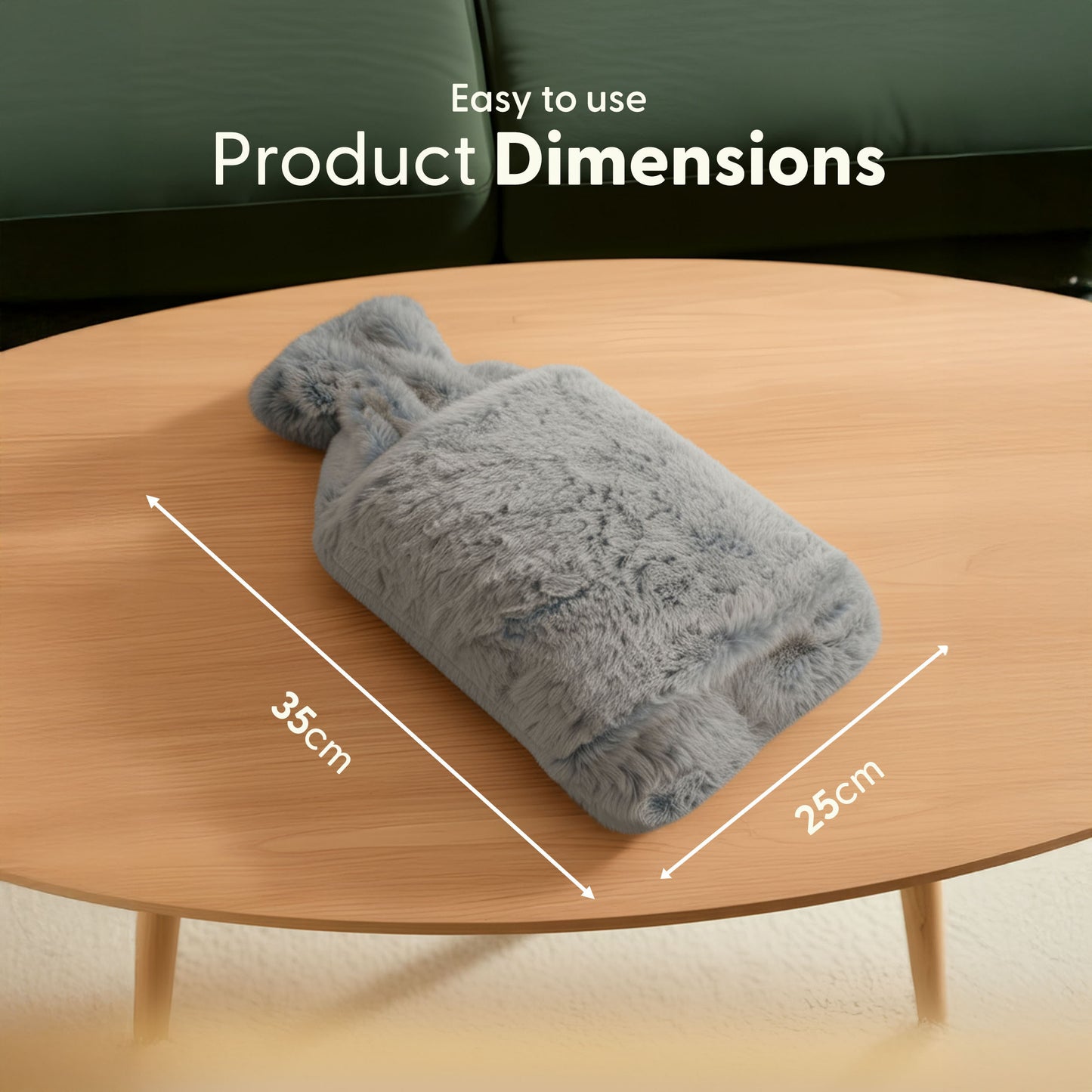 Cosy Hot Water Bottle with Plush Cover