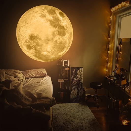 [Portable LED Light] 1pc Light + 3pcs Moon Light Plug | USB Interface, Portable LED Projection Light, 360° Rotatable USB Lamp, Bedroom Ceiling Photo Background, Proposal Wedding Decoration, Computer Accessories