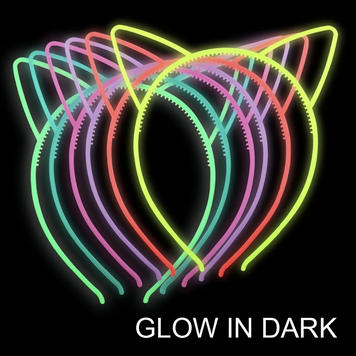 6pcs Glowing Headband Hairband Head Hoop Party Hair Accessories For Women