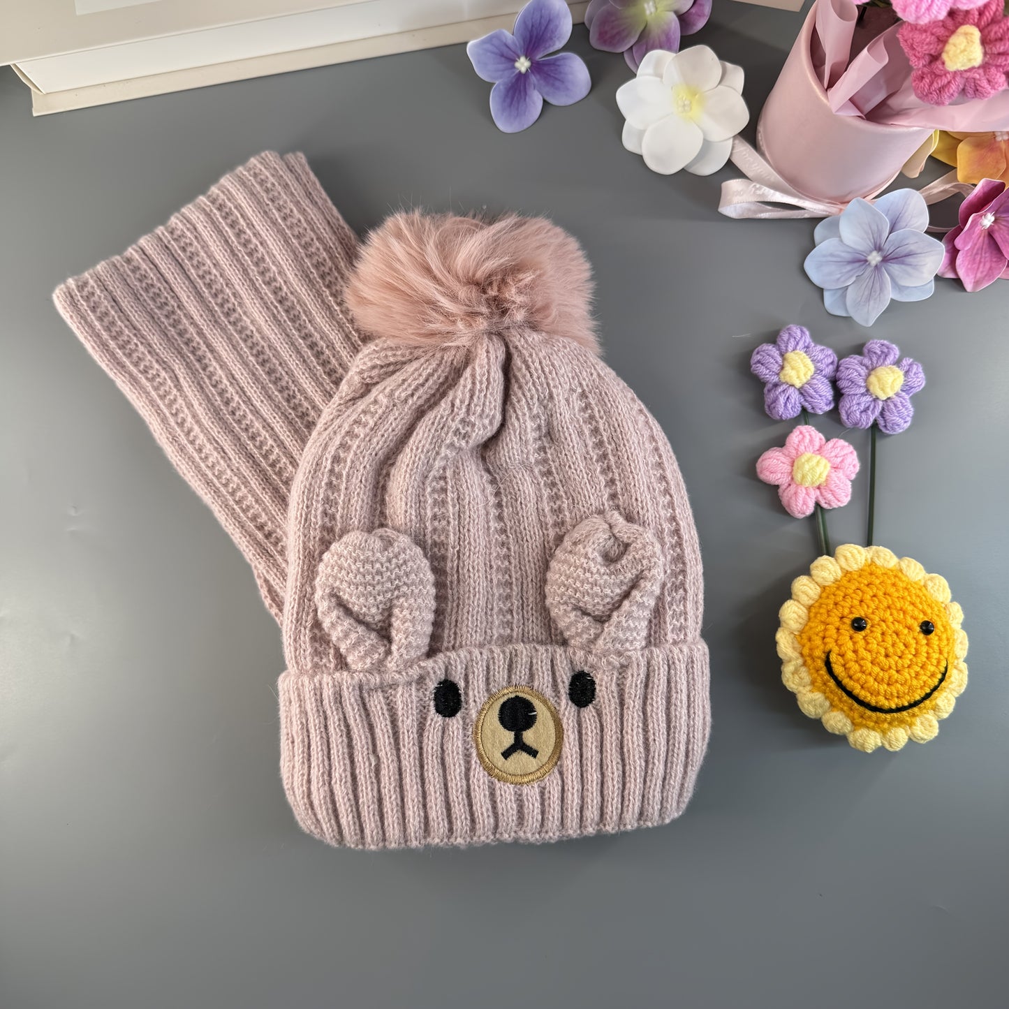 Unisex Winter Hat and Scarf Set