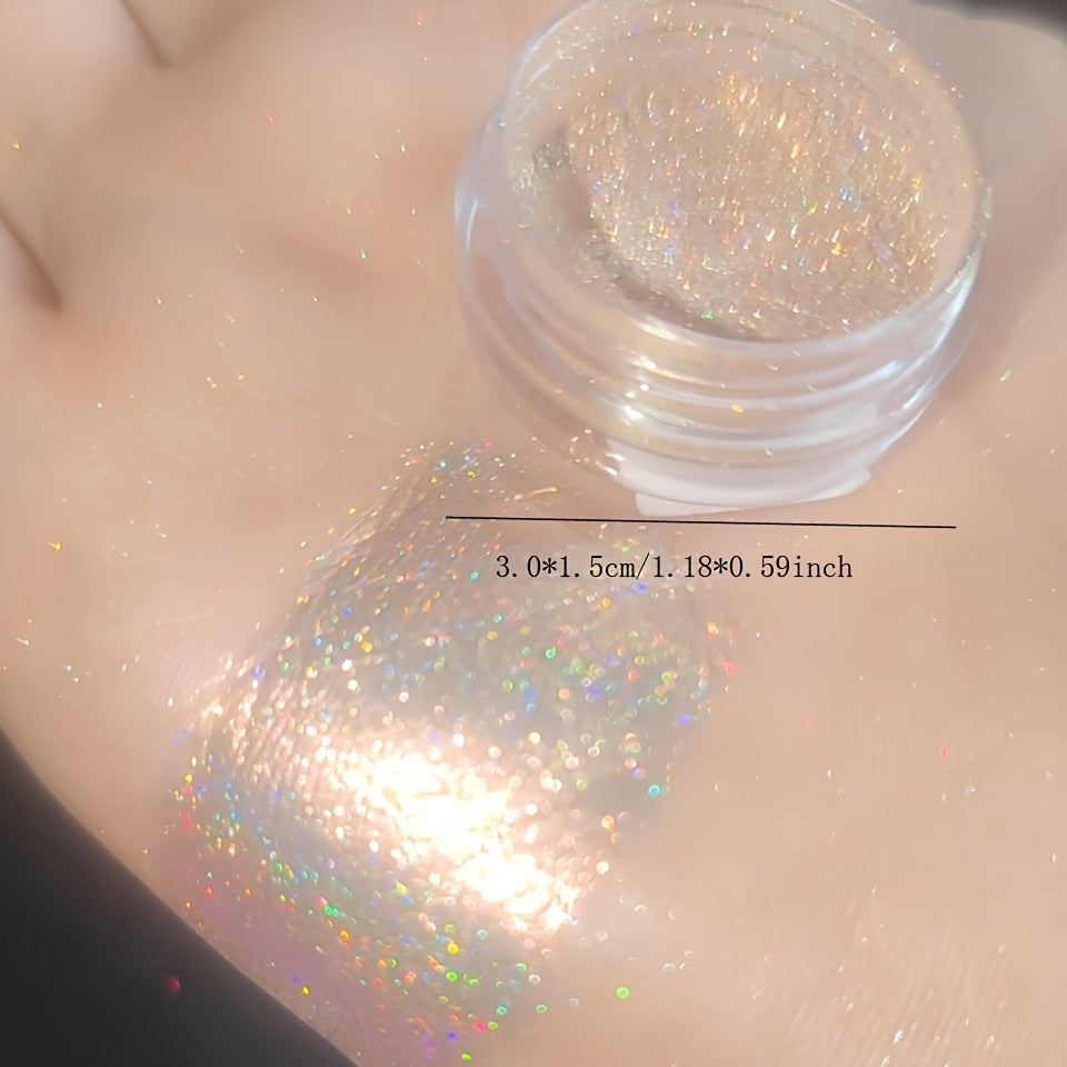 High Pigmented Chameleon Eyeshadow Powder, Holographic Radiant Sparkle Shine Glitter Chameleon Monochrome Powder, DIY Eyeshadow Party Makeup Gifts For Girls/Girlfriend/Mom/Women For Music Festival