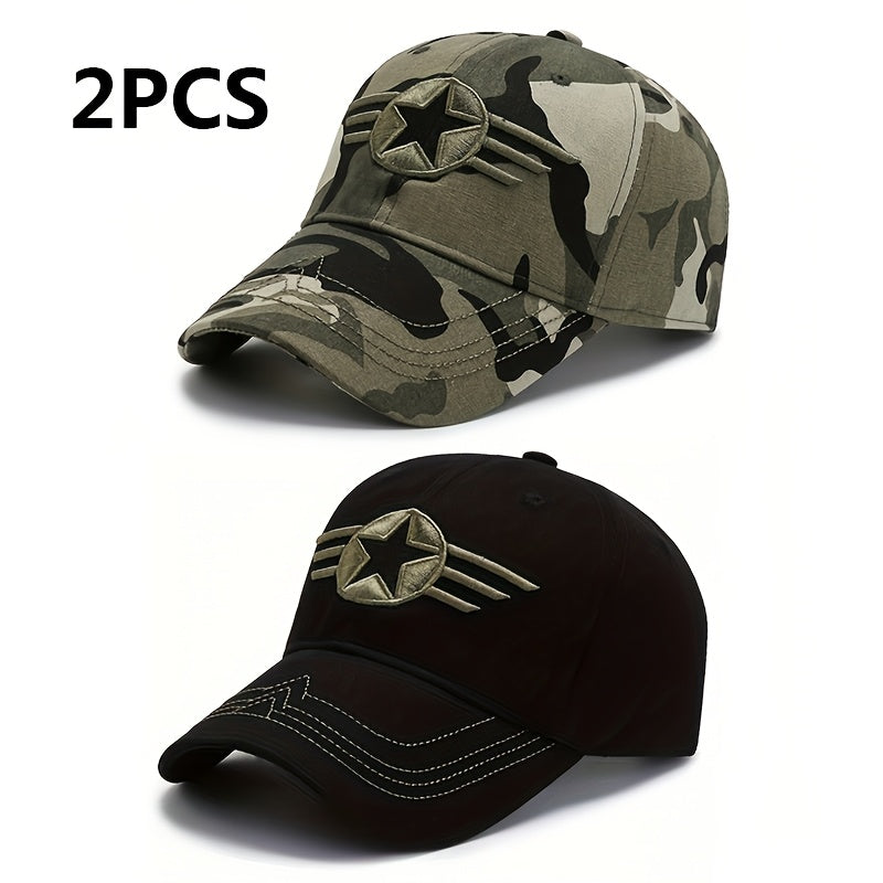 One Piece Men's Outdoor Sports Baseball Cap, Personalized and Fashionable, Simple Camouflage Sun Protection Hat