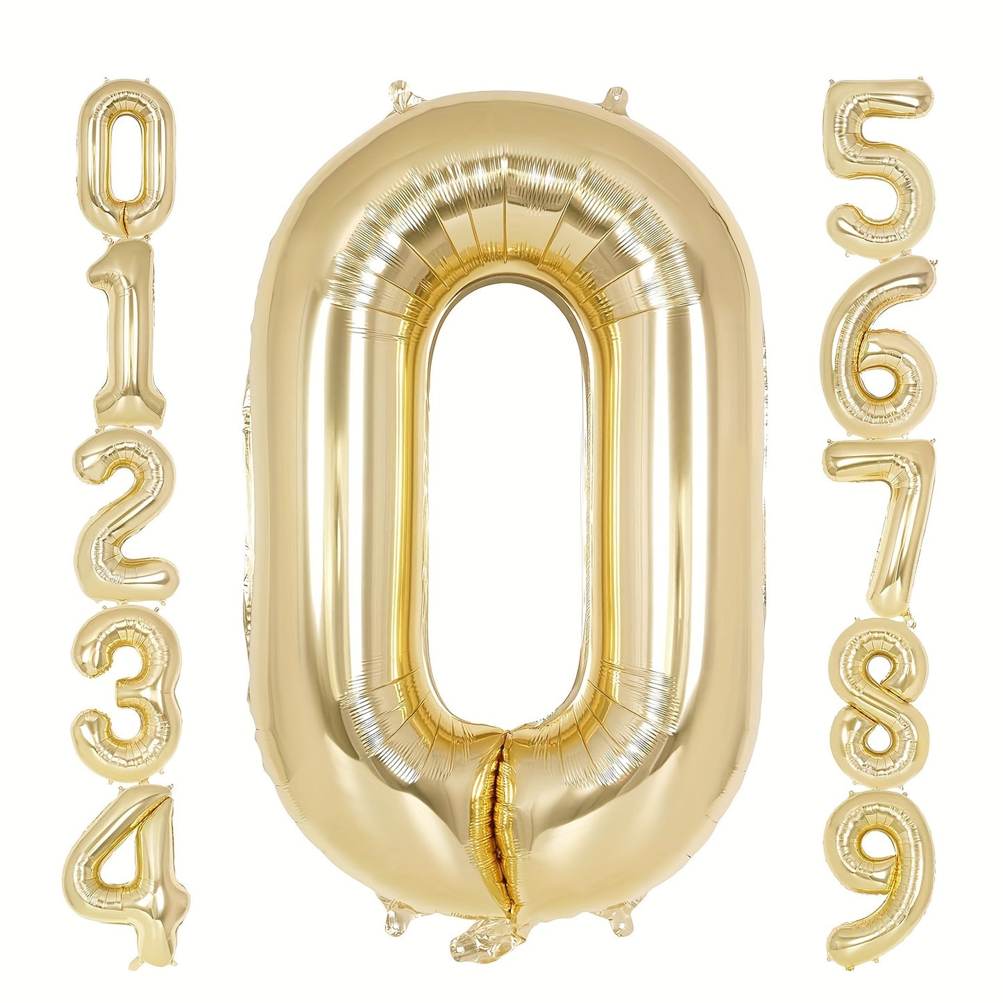 Large 40 Inch Golden Metallic Aluminum Film Balloons - No Electricity Needed Party Decoration for Birthdays, Anniversaries, New Year Celebrations - Suitable for Ages 14+, Set of 1