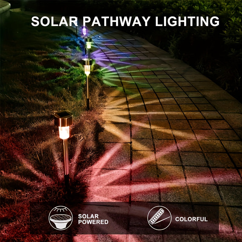 10pcs Solar LED Pathway Lights for Outdoors