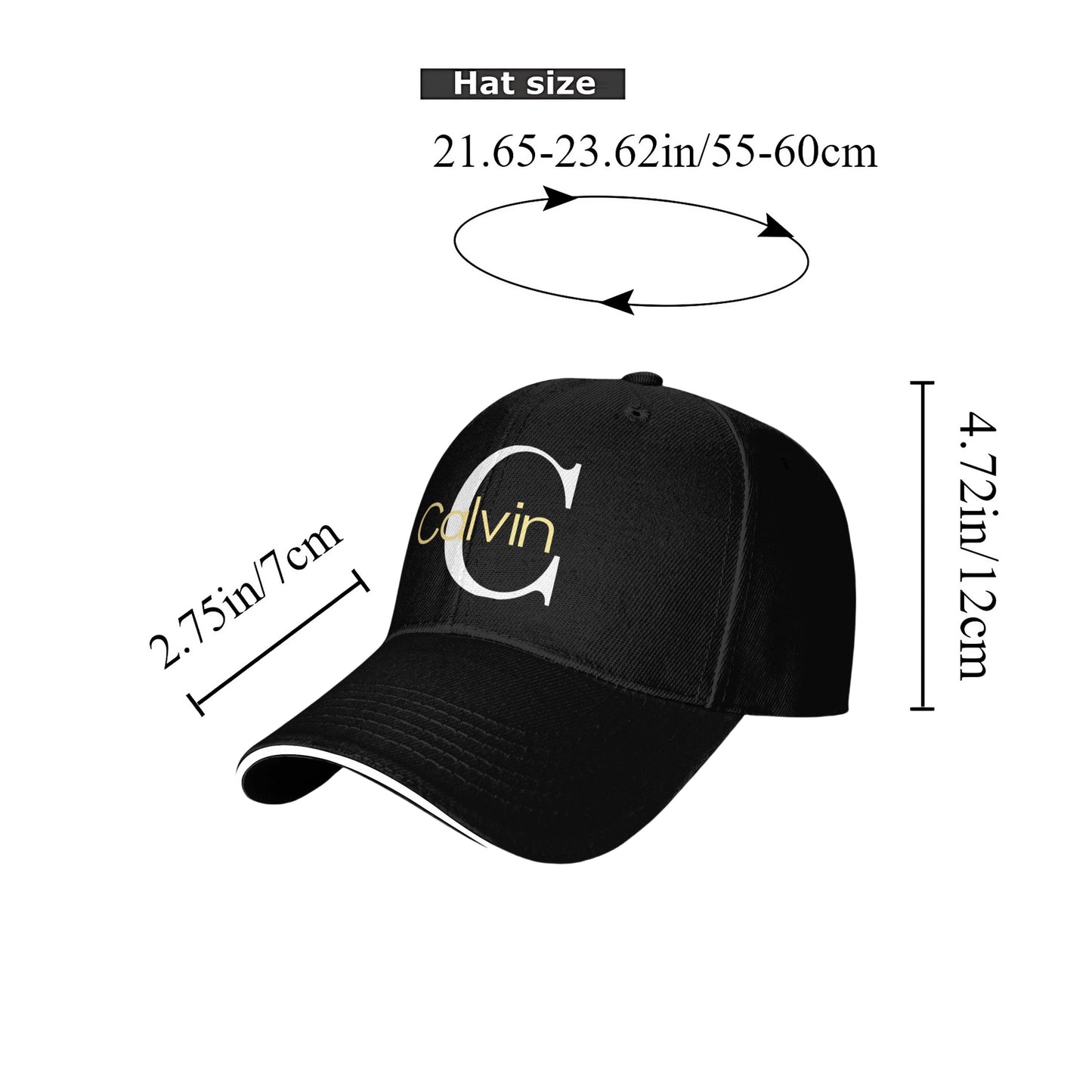 1pc Calvin Letter Print Baseball Cap - Adjustable, Breathable Dad Hat for Men & Women, Perfect for Outdoor Activities & Gatherings, Ideal Gift Choice, Outdoor Headwear | Stylish Dad Hat | Mesh Back Hat