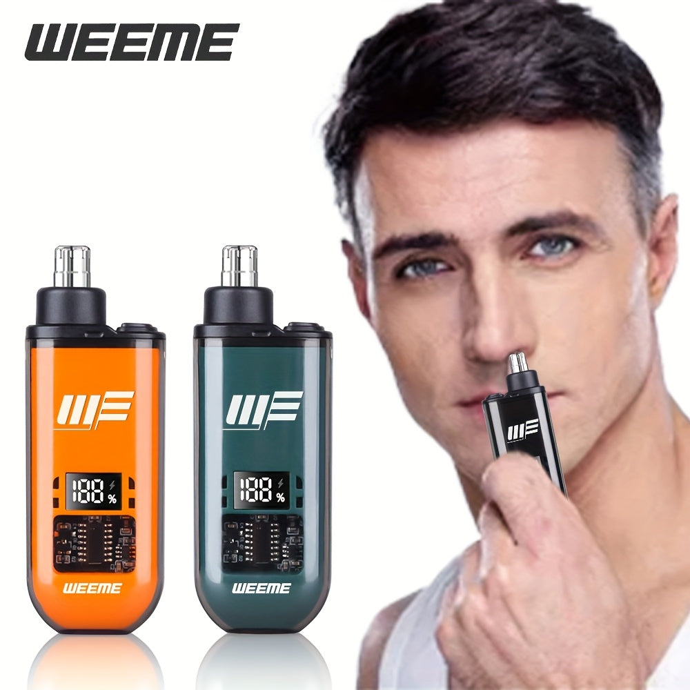 WEEME Men'S USB-Powered Ear & Nose Hair Trimmer with LCD Display.