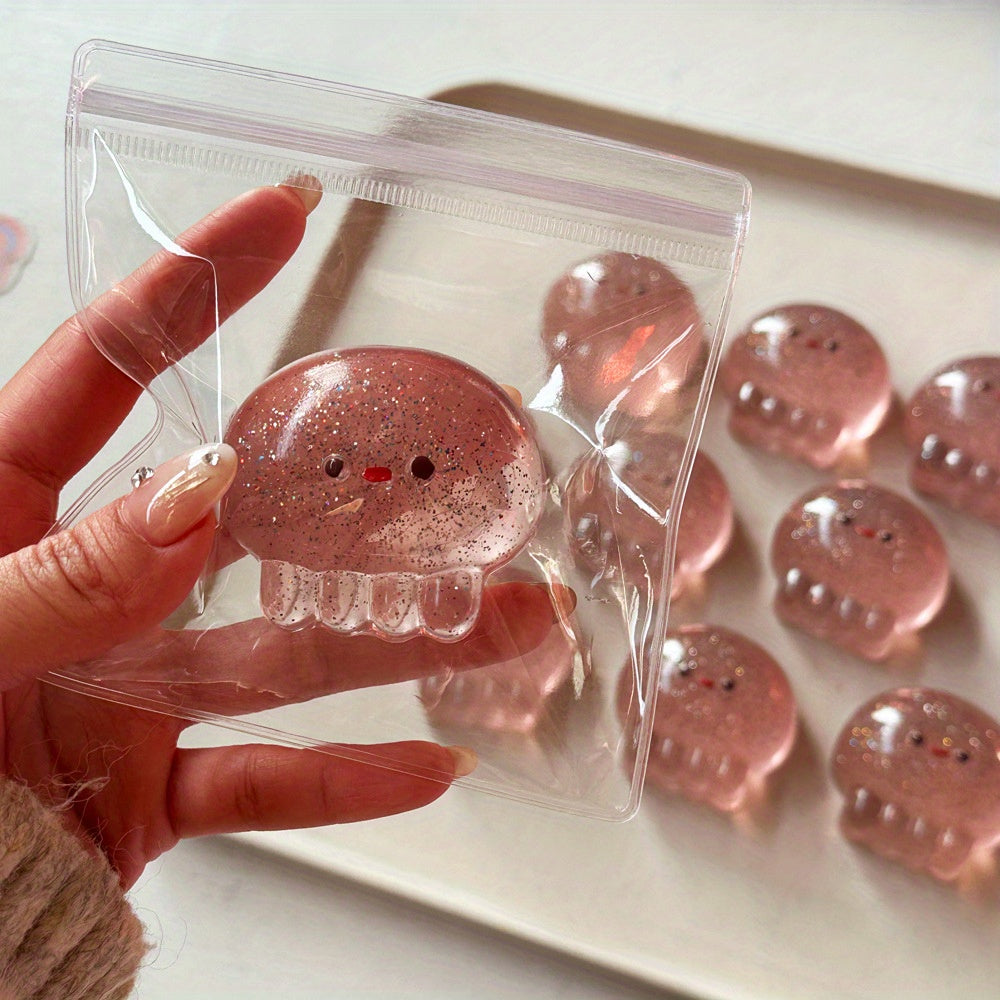 [Squishy Jellyfish Toys] Transparent Squishy Cute Jellyfish Toys | Perfect for Christmas, Halloween, And Easter Egg Hunt Party Favors, Easter Basket Fillers, Toys for Easter Parties, And Supplies for Easter Prizes That Can Fi