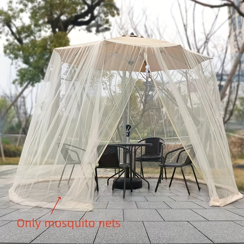 Green Outdoor Mosquito Net with Heavy Water Pipe Base - Durable Polyester, Zipper Single Door, Easy Installation for Beach, Garden, and Camping, Camping Essentials|Elegant Outdoor Setting|Durable Outdoor Netting, Mosquito Net
