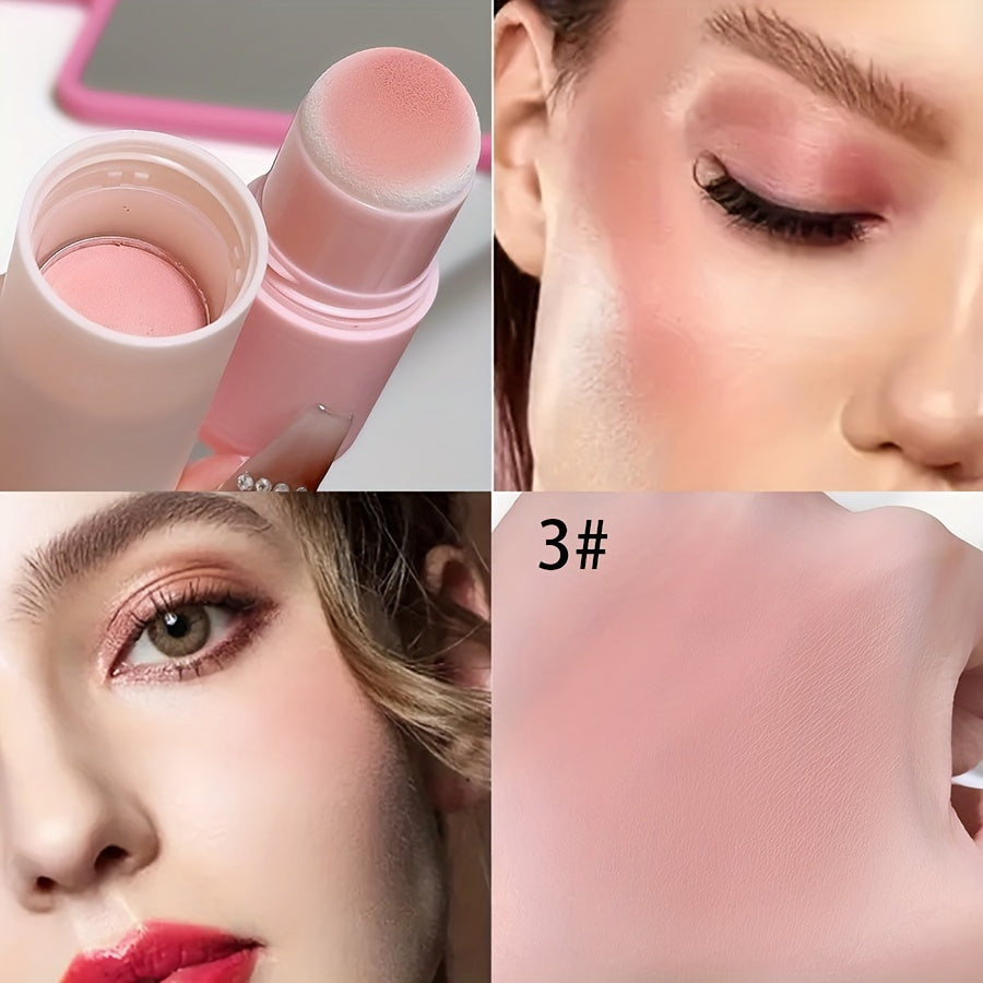 Long-lasting Soft Mist Matte Blush Stick - Waterproof, Cute Natural Supernatural Monochrome Blush
