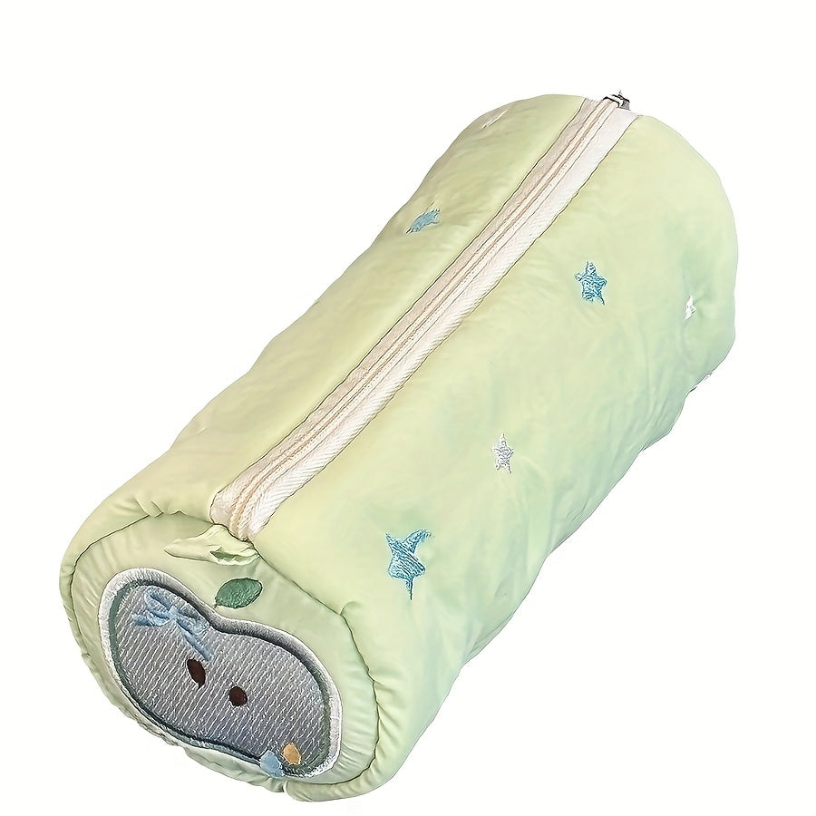 Pink Cat Pencil Case - Fluffy, Cute, High-Quality Fish Board Design, Large Capacity for Pens