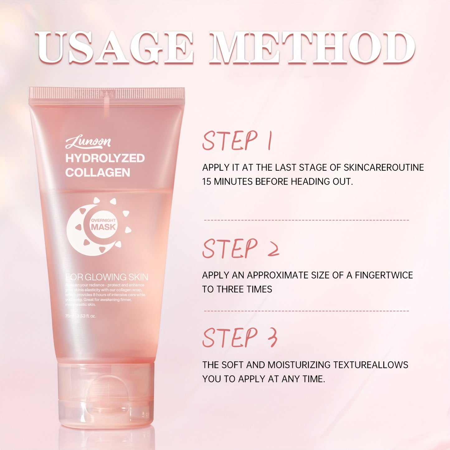 Collagen Face Mask with Niacinamide, Hyaluronic Acid, Brush