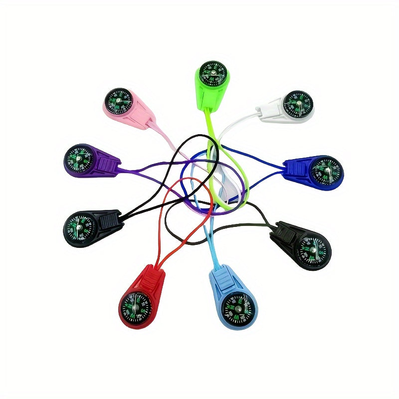 10 PCS Mini Waterproof Compasses: Perfect for Outdoor Adventures - Includes Pink, Purple, Black, Red, Green, White, Sky Blue, Army Green, Light Blue, and Pink