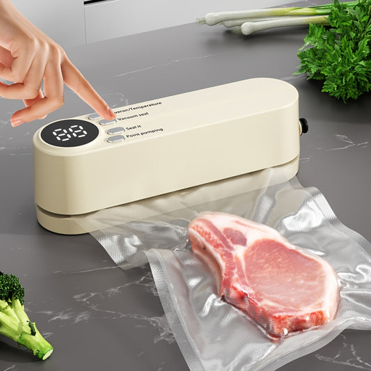 1pc Multi-Functional Automatic Food Sealer, Portable Wireless Vacuum Sealer with Snack Bag Sealing, External Suction & Inflation, Long-Term Food Preservation, Compact & Easy-to-Use Design, Ideal for Kitchen & Outdoor Picnics,