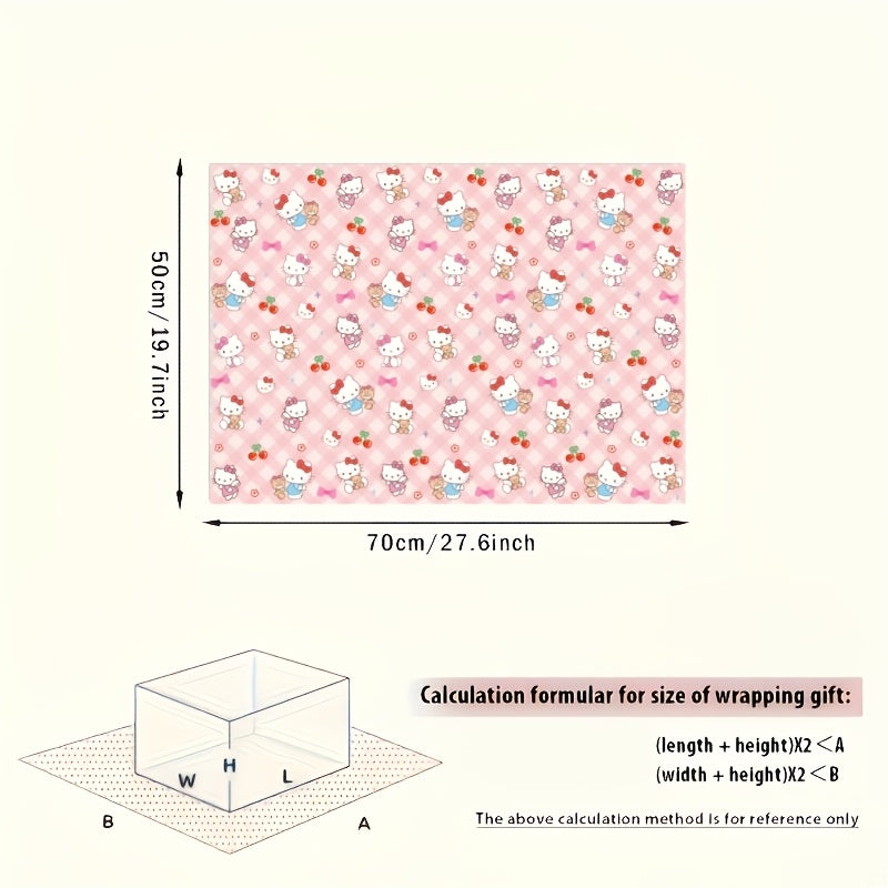 [Stylish New Designs] Sanrio Wrapping Paper | 5/10pcs | Featuring Stylish New Designs of kuromi, My Melody, Cinnamoroll, and hello kitty | Gift Wrapping Paper, Floral Wrapping Paper, Christmas Gift Wrapping Paper, and Holiday