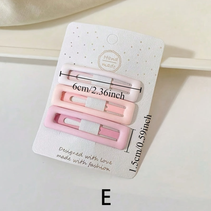 15pcs Pink Gradient Hair Clips - Elegant Metal Barrettes for Women, Heart & Star Shapes, Durable, Lightweight, Versatile Styling