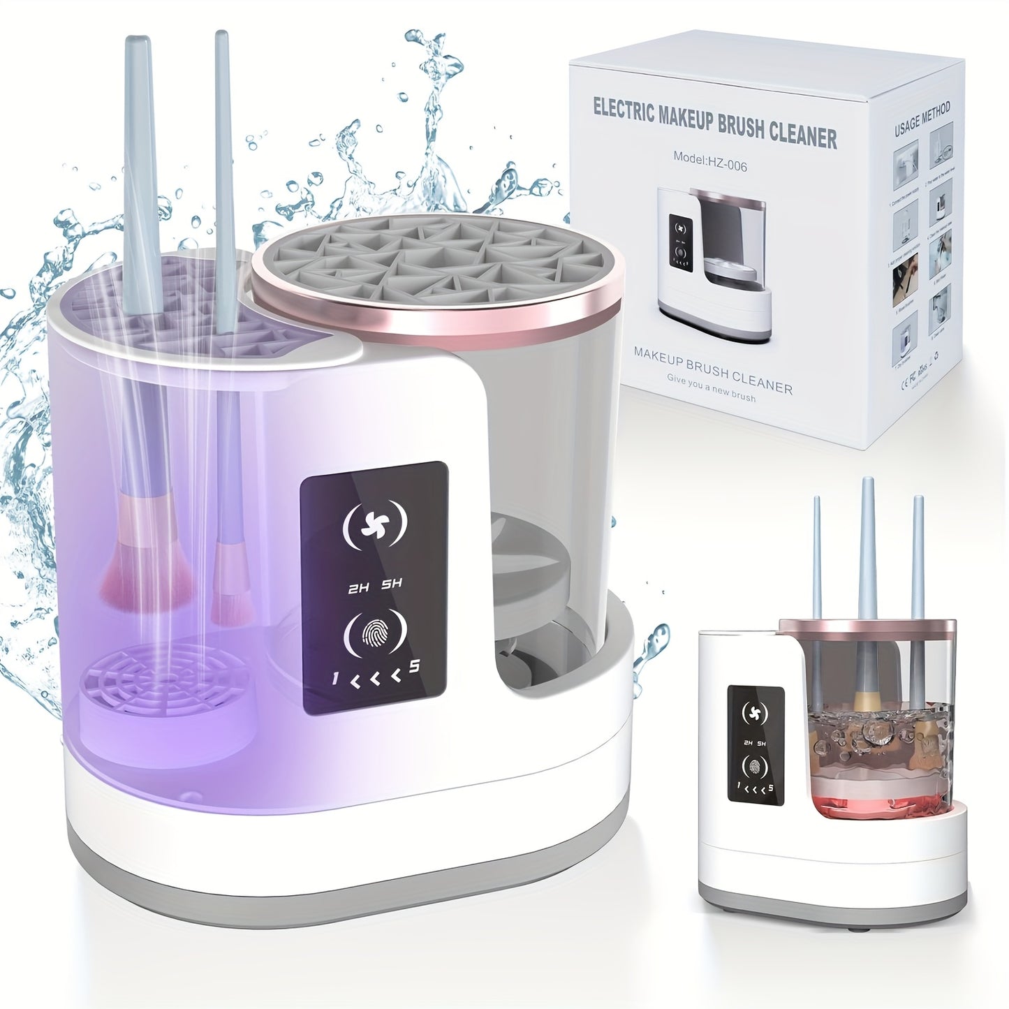 Upgraded Electric Makeup Brush Cleaner, a Tool for Washing Makeup Brushes, Powered by USB, Featuring a Combined Drying And Cleaning Function, with 5 Adjustable Settings, Including 2-Hour And 5-Hour Timer Modes, Making It a Pe
