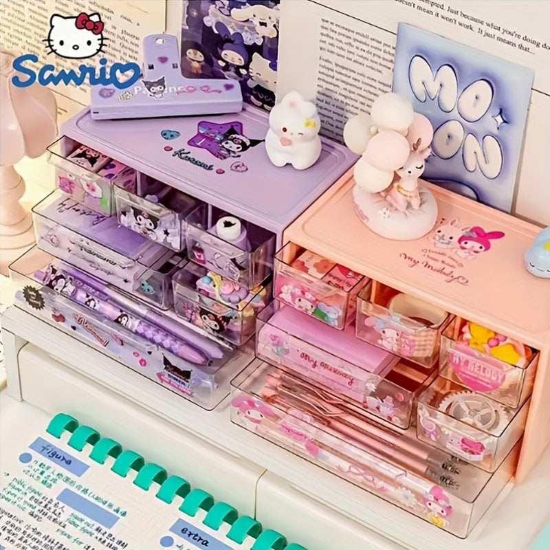 Kuromi Desktop Storage Box with Six Compartments