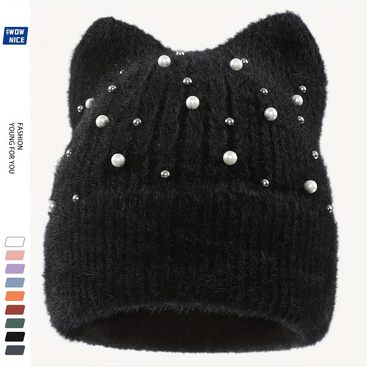 1pc Thick Plush Winter Beanie Hat