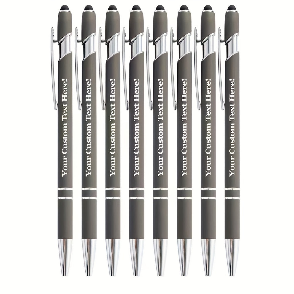 8pcs/16pcs/24pcs Round Metal Retractable Ballpoint Pen Set | Smooth Writing Experience, Medium Tip, Suitable for Office, School, Diary and Art Projects, with Personalized Touch