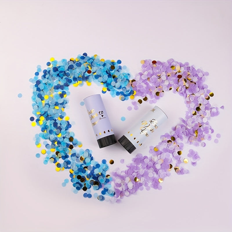 # 5pcs Handheld Confetti Cannon Set for Weddings & Birthdays, Paper Confetti Popper Tubes with Custom Messages, Universal Celebration Party Favors for Adults 18+