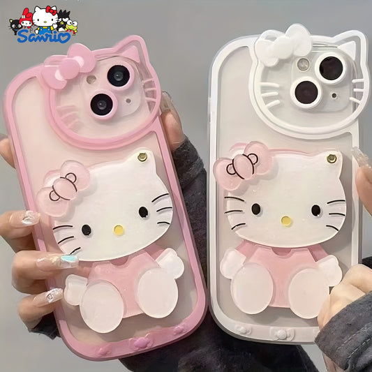 Sanrio Cartoon Phone Case - Mirror Finish, Soft TPU Shell, Cartoon Design, Compatible with iPhone 15/14/13/12/11/XS/XR/X Plus Pro Max Mini - Authorized, Trendy, Fashionable, and Creative All-Inclusive Accessory