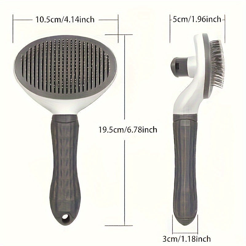 Automatic One-Button Hair Removal Dog and Cat Cleaning Face Comb | Pet Hair Removal Massage Comb, Cat and Dog Needle Comb Beauty Cleaning Brush
