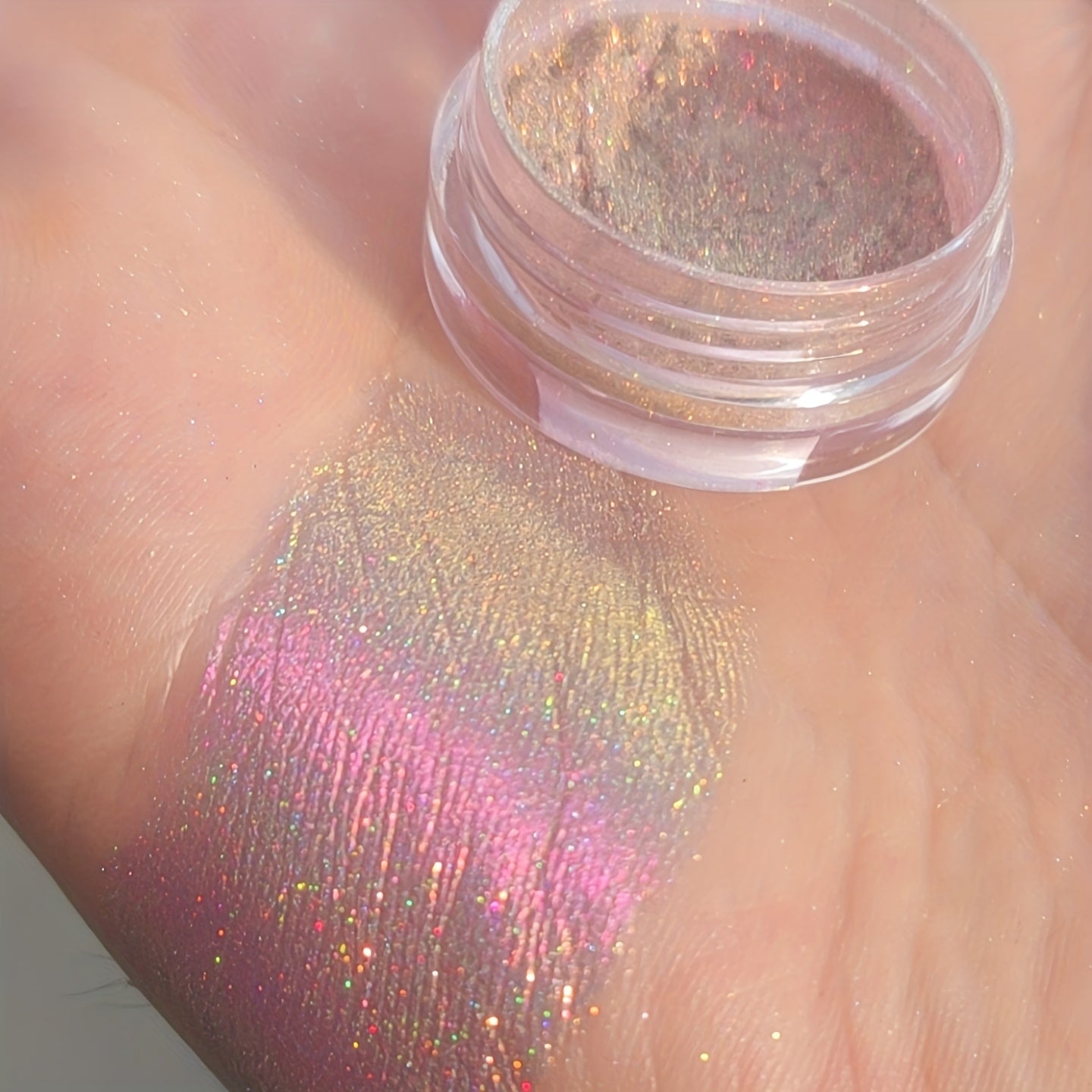 High Pigmented Chameleon Eyeshadow Powder, Holographic Radiant Sparkle Shine Glitter Chameleon Monochrome Powder, DIY Eyeshadow Party Makeup Gifts For Girls/Girlfriend/Mom/Women For Music Festival
