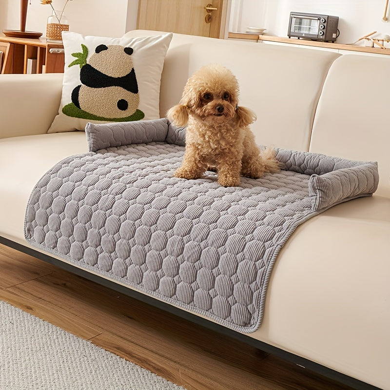 Luxurious Plush Pet Bed – Non-Slip, Scratch-Resistant Comfort