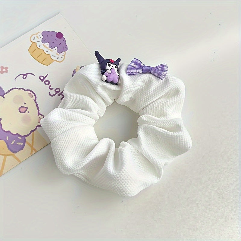 1 Set 4pcs Sanrio Cartoon for kuromi Hair Tie Decorative Hair Band, Non-Slip, for Women, Daily Use