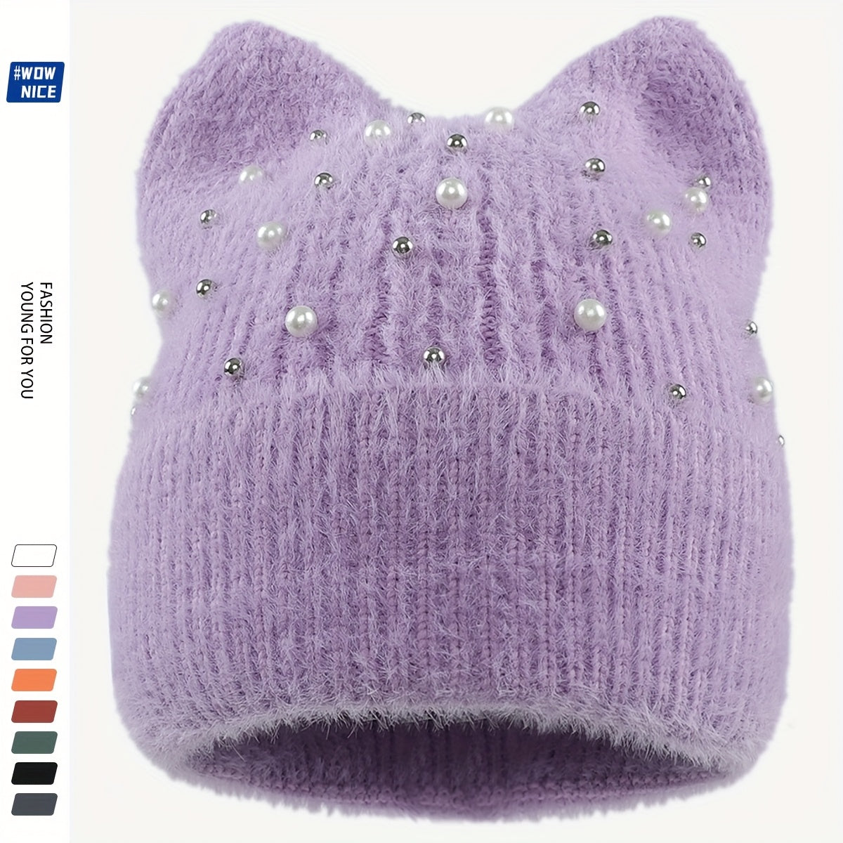 1pc Thick Plush Winter Beanie Hat