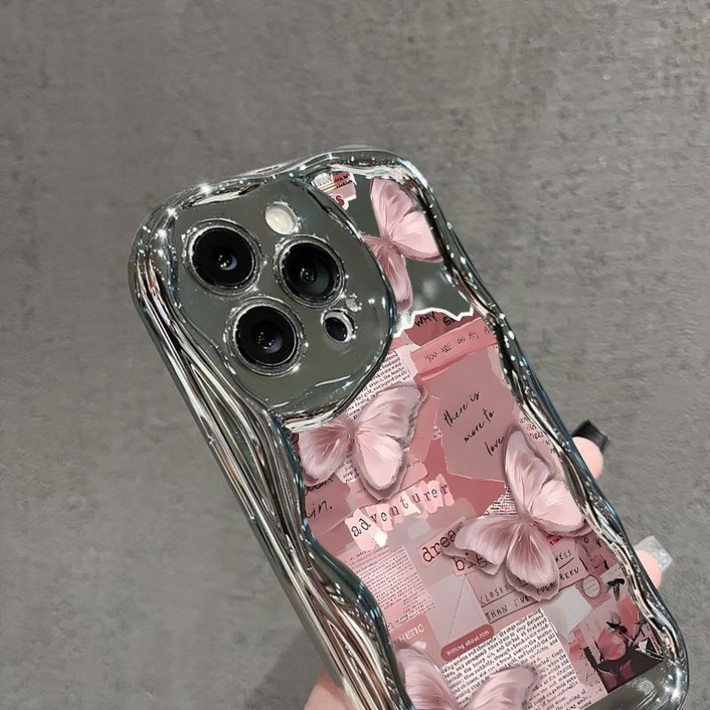 iPhone Shock-Resistant Phone Cover | Cute And Stylish Thick Electroplated Cream Soft Protective Case Compatible with Iphone Models 16, 15, 14, 13, 12, 11 Pro, And Promax