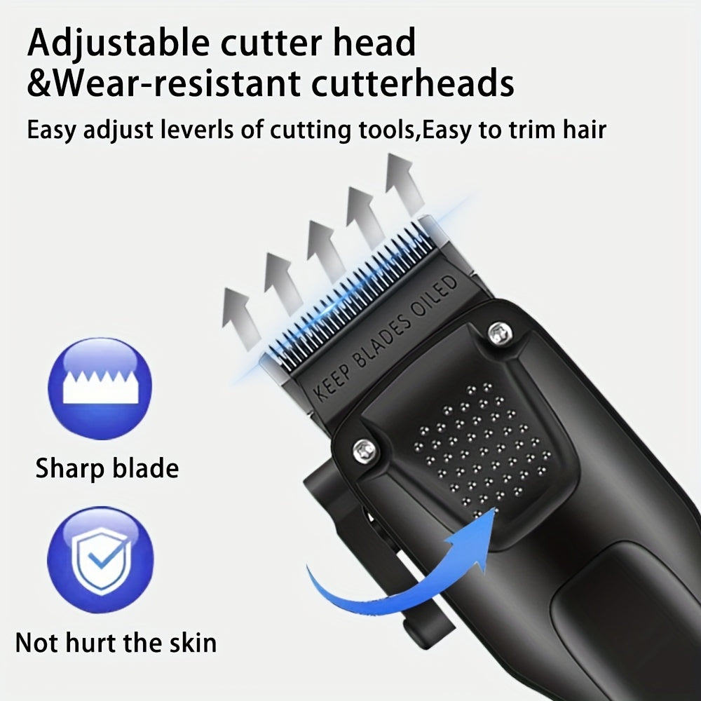 Men’s Grooming Kit: Clippers, Trimmer, Beard Styling Set