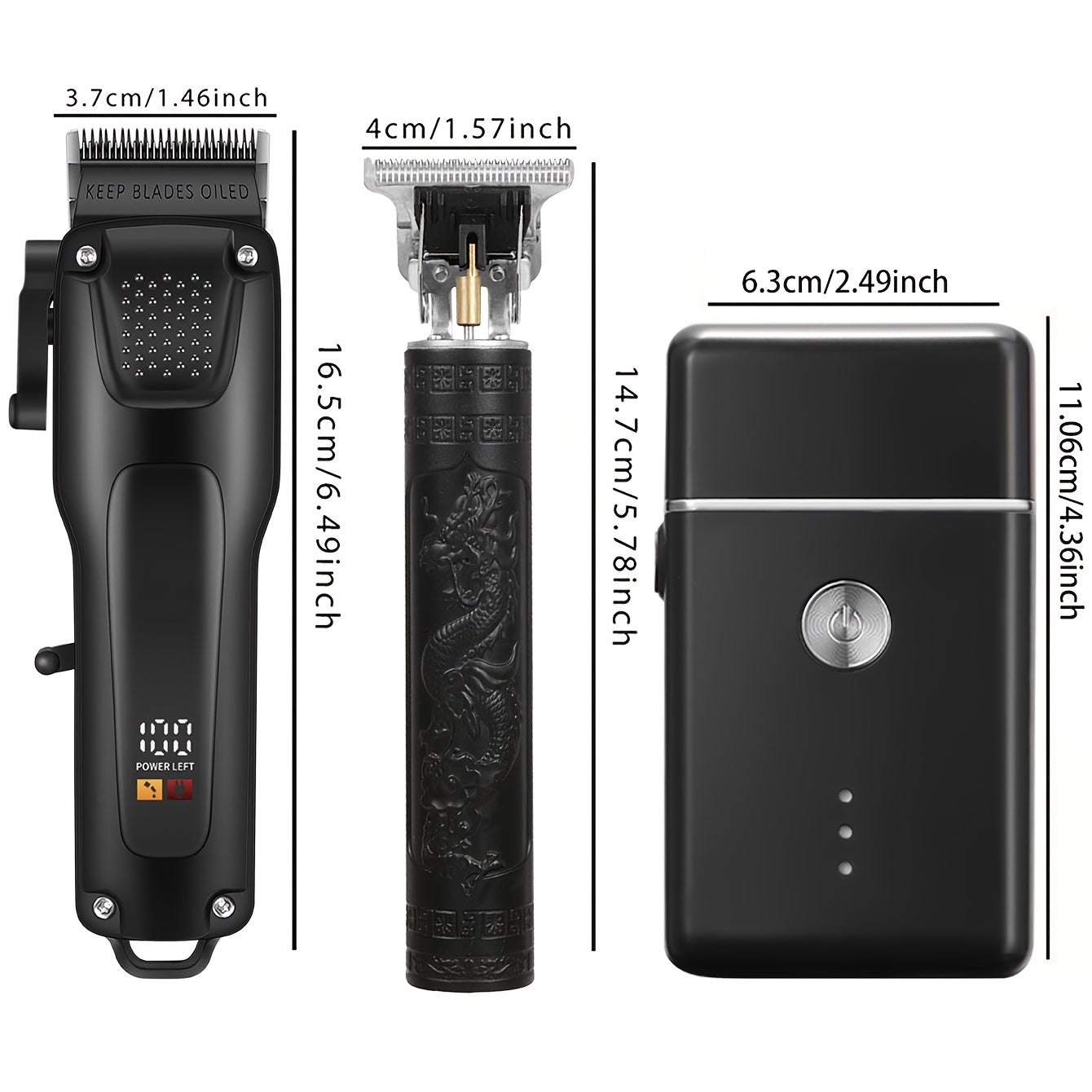 Men’s Grooming Kit: Clippers, Trimmer, Beard Styling Set