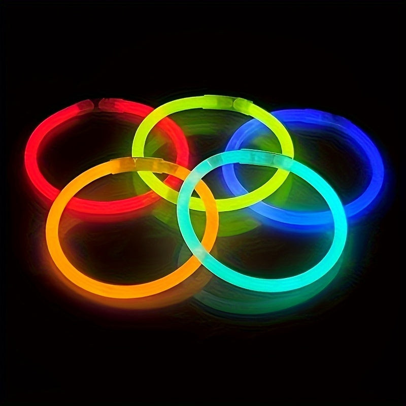 [100pcs Luminous Glow Sticks] 100pcs Luminous Glow Sticks | Luminous Party Supplies and Decorations | Suitable for Halloween Birthday Party Supplies, Wedding Parties, Camping Activities, Carnival Concerts, Including Connector