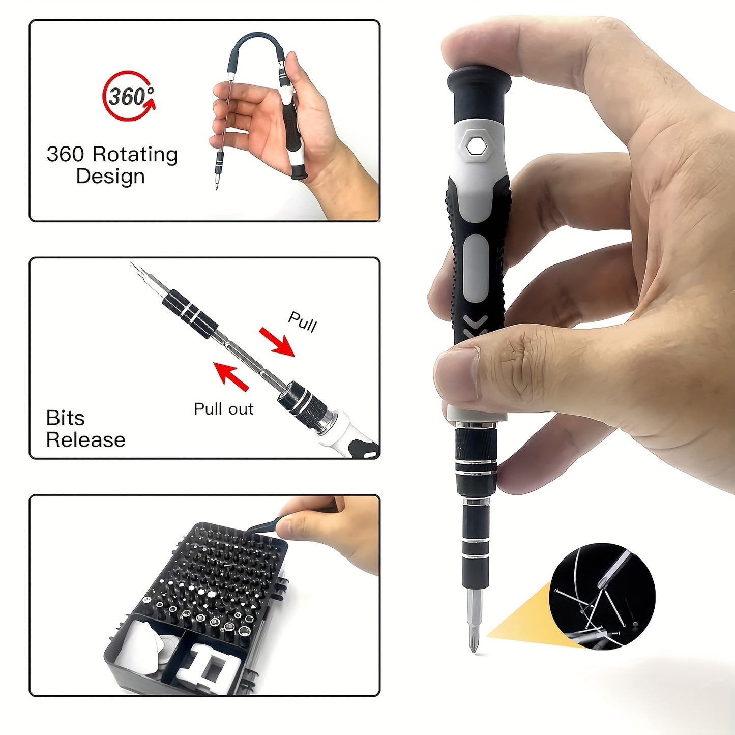 115-in-1 Precision Magnetic Screwdriver Repair Tool Kit