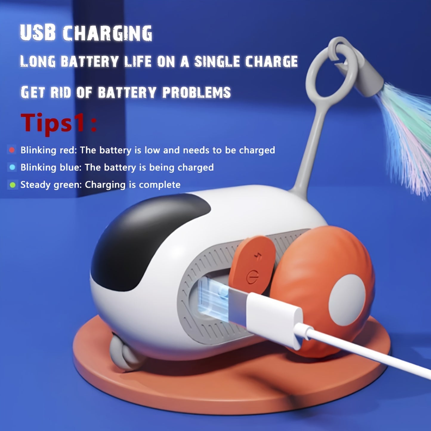 Remote Control/ Autopilot Dual-mode Teasing Cat Toy Electric Car, Teasing Cat Stick, Pet Supplies