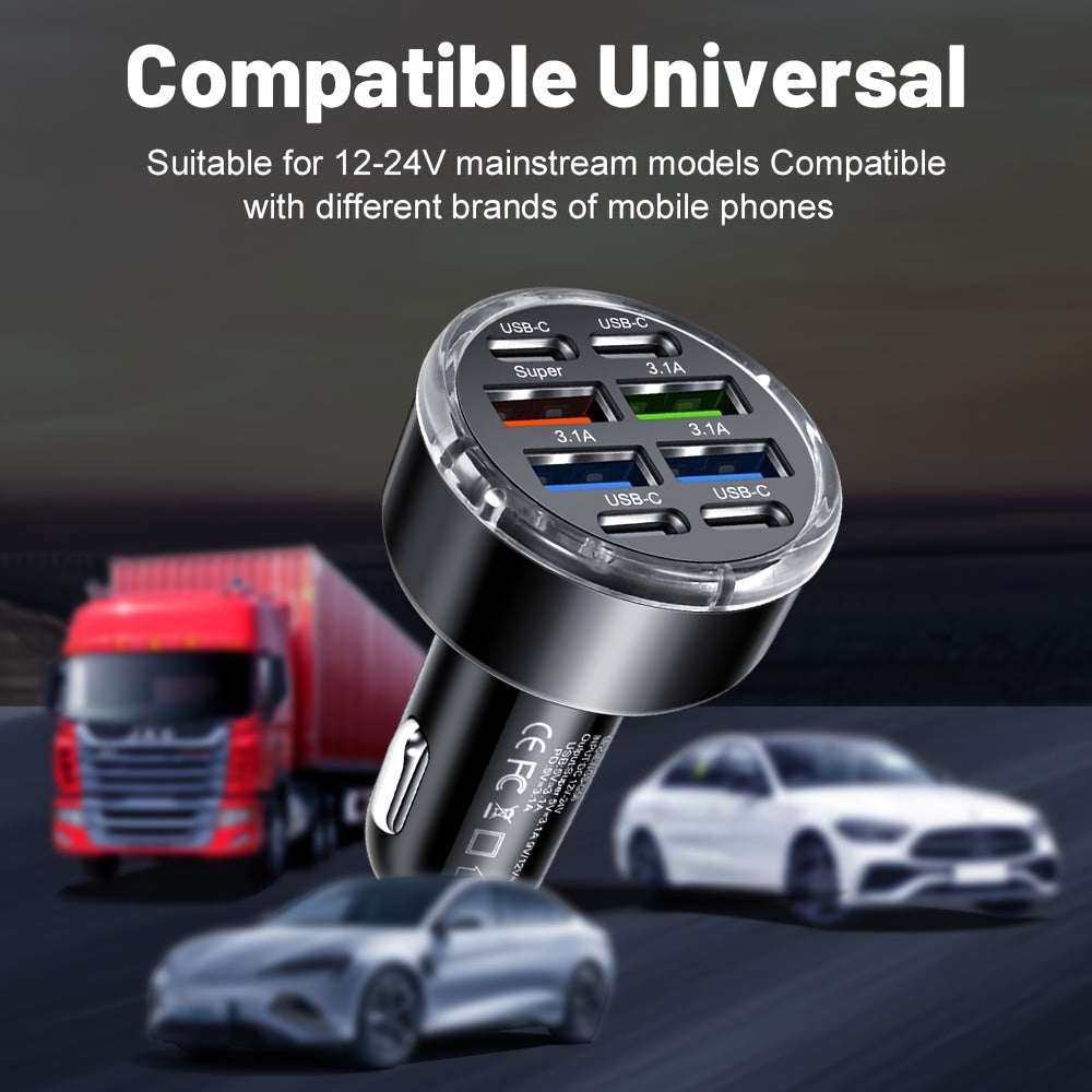 8-in-1 Car Charger with QC3.0 & PD