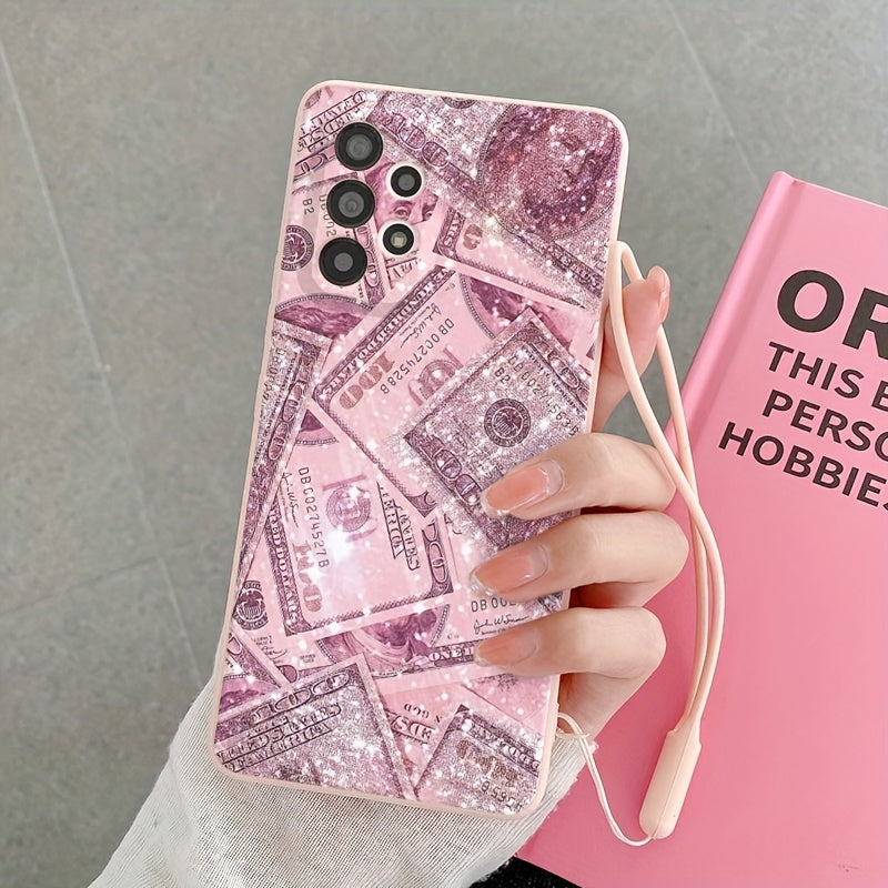 A Soft Silicone Anti-Drop Phone Case in a Pink Anime Print Design, Compatible with Apple Series 11, 12, 13, 14, 15, 16 Pro Max And Samsung Series A05, A15, A25, A35, A55, S23, S24 Ultra.