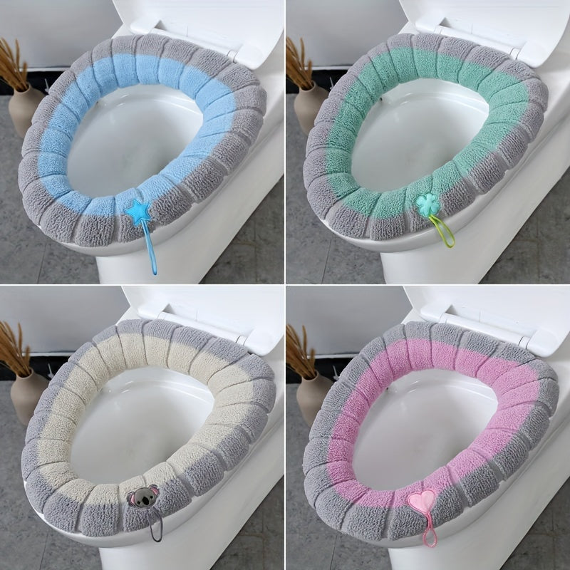 5pcs WinterWarmth Toilet Seat Covers