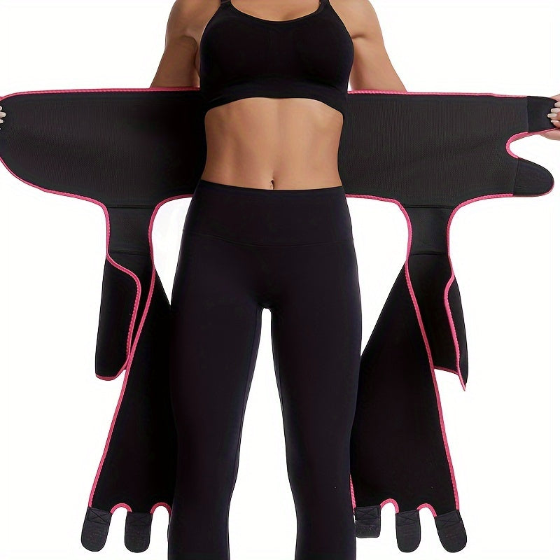 1 SET-4 in 1 High Waist Arm and Thigh Wast Trainer for Women, Open Wear Wrap Workout Belt Sweat Belly Band, Neoprene Workout Sweat Belt, Sweat Band, Waist & Arms Trainer, Sauna, Fitness Exercise, Women & Men