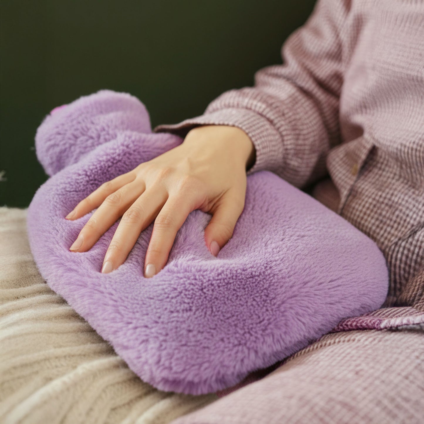 Cosy Hot Water Bottle with Plush Cover