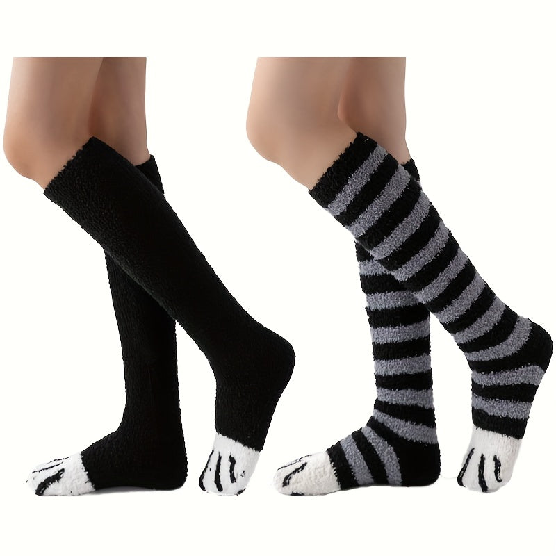2-Pack Women's/' Thick Warm Winter Thermal Leg Warmers & Cuff Socks