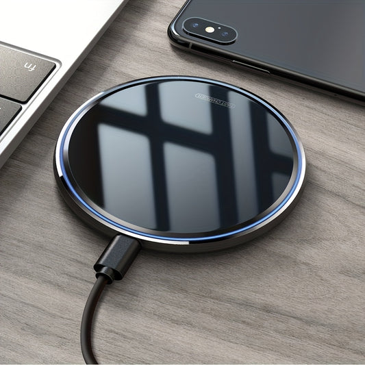 Fast Wireless Charger ALDNOAH Fast Wireless Charger | 15W, USB Type-C Charging Pad, Compatible with iPhone 16 15 14 13 12 Pro Max Mini 11 XS XR X 8 Plus Airpods 4 3 2, Samsung Galaxy S24/S23/S23 Ultra/S22/S22+/S22 Ultra/S21
