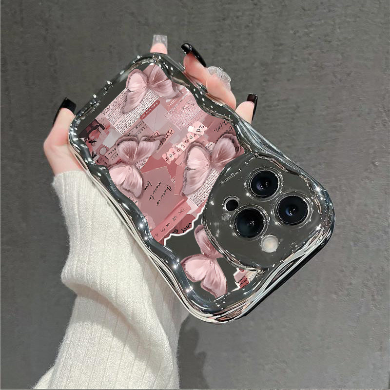 iPhone Shock-Resistant Phone Cover | Cute And Stylish Thick Electroplated Cream Soft Protective Case Compatible with Iphone Models 16, 15, 14, 13, 12, 11 Pro, And Promax