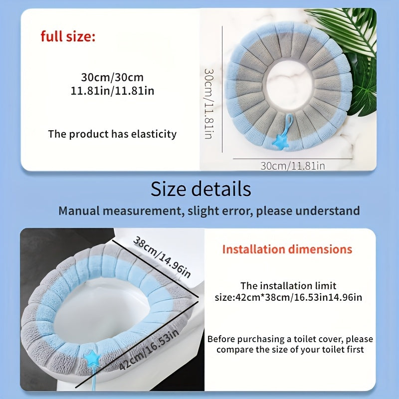 5pcs WinterWarmth Toilet Seat Covers