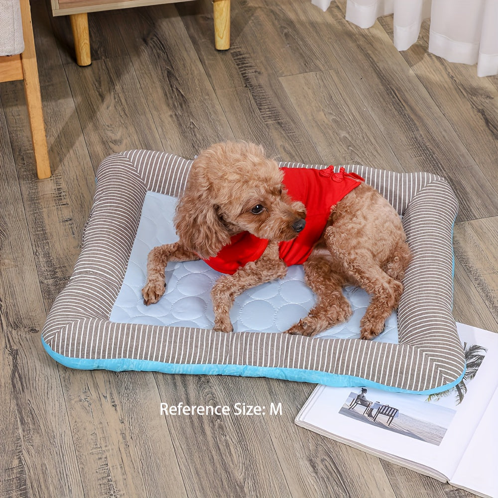Dog Summer Cooling Pad for Small Dogs Ice Sliky Fiber Fabric Dog Bed Cat Summer Cooling Pad Available in 4 Seasons Spring, Summer, Autumn and Winter